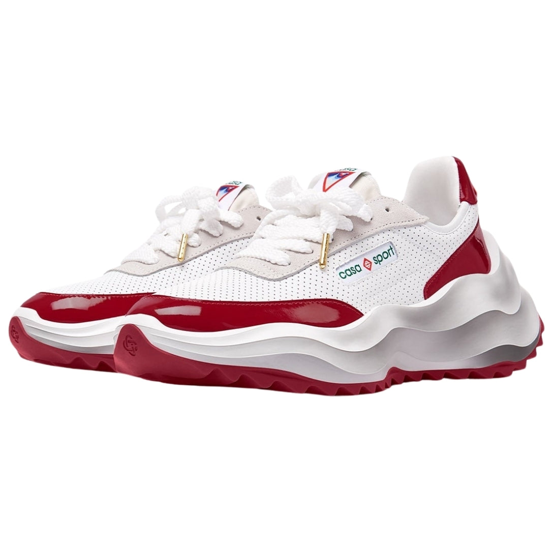 Casablanca Atlantis Sneaker Red Detail White Shoes
