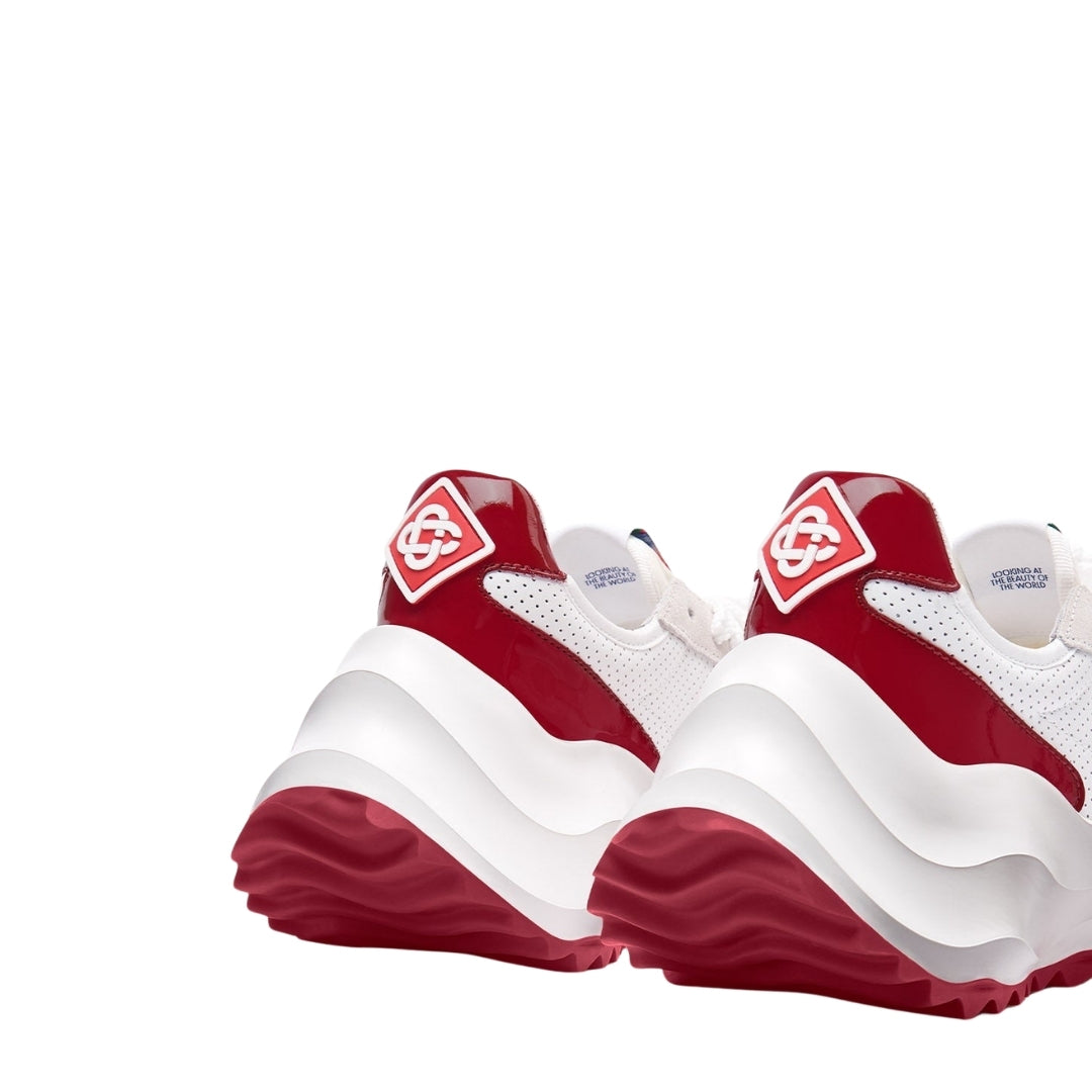 Casablanca Atlantis Sneaker Red Detail White Shoes