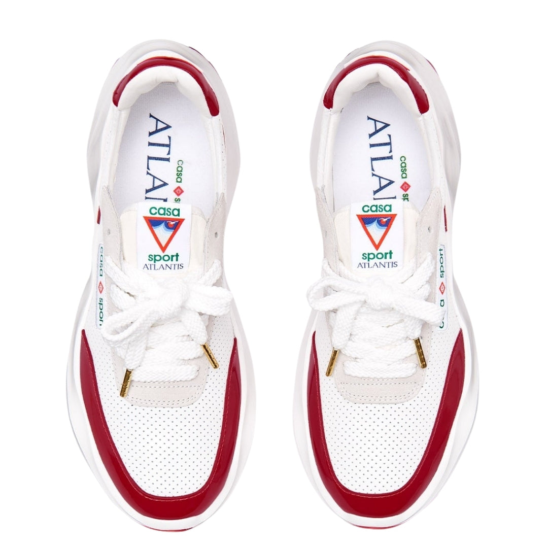 Casablanca Atlantis Sneaker Red Detail White Shoes