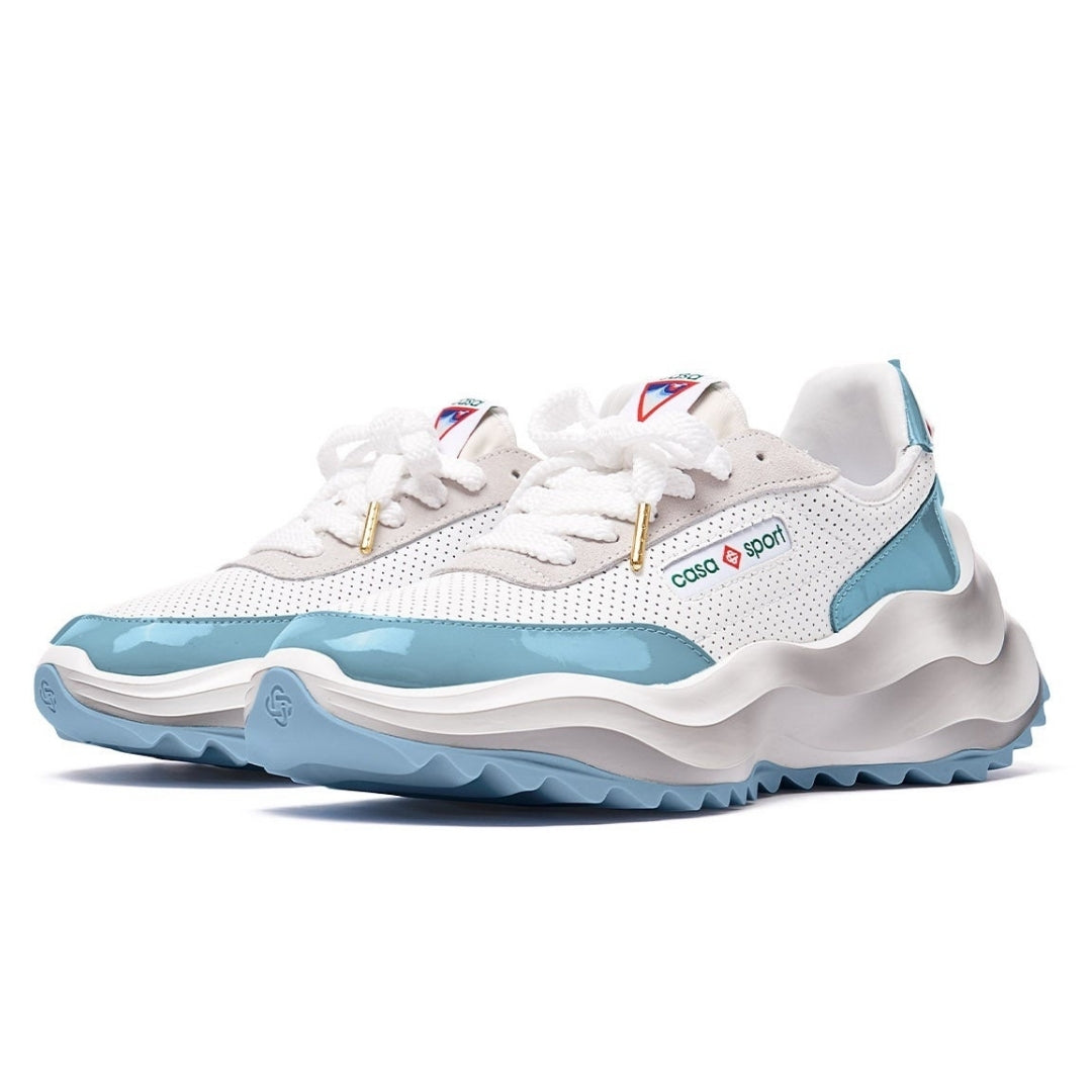 Casablanca Atlantis Sneaker Light Blue Detail White Shoes