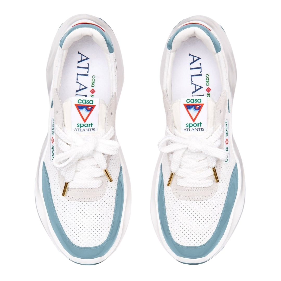 Casablanca Atlantis Sneaker Light Blue Detail White Shoes