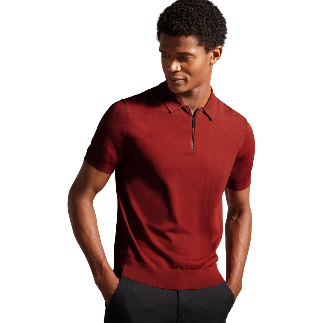 Ted Baker MMK DALDIN SS Rayon Zip Polo 7