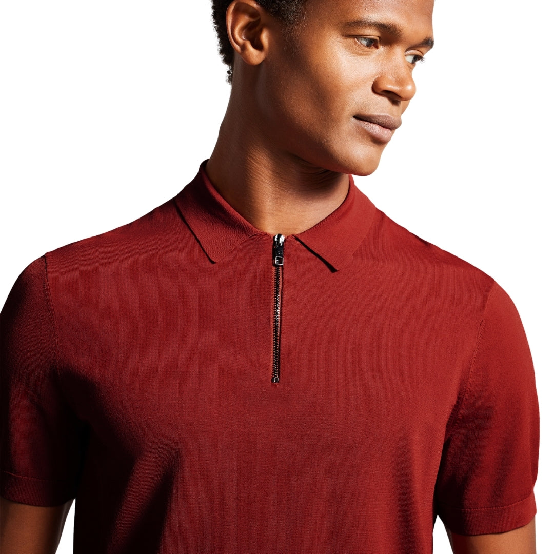 Ted Baker MMK DALDIN SS Rayon Zip Polo 7