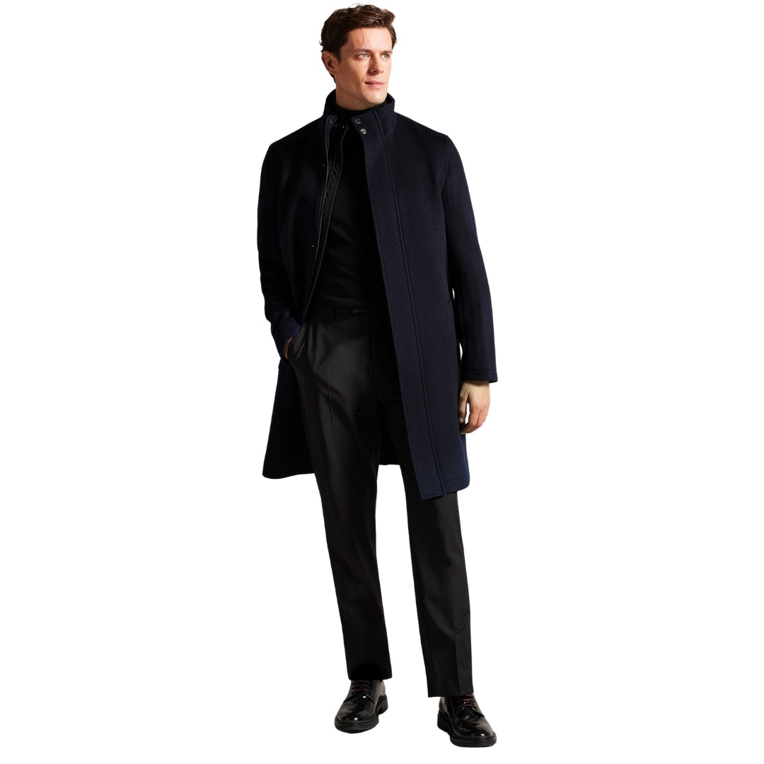 Ted Baker MMO EDERSON Wool Blend Funnel Neck Coat 2