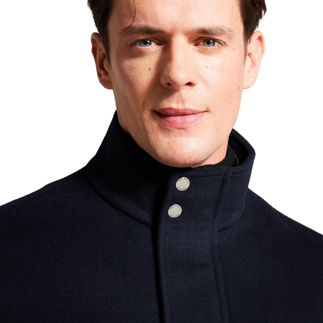 Ted Baker MMO EDERSON Wool Blend Funnel Neck Coat 2
