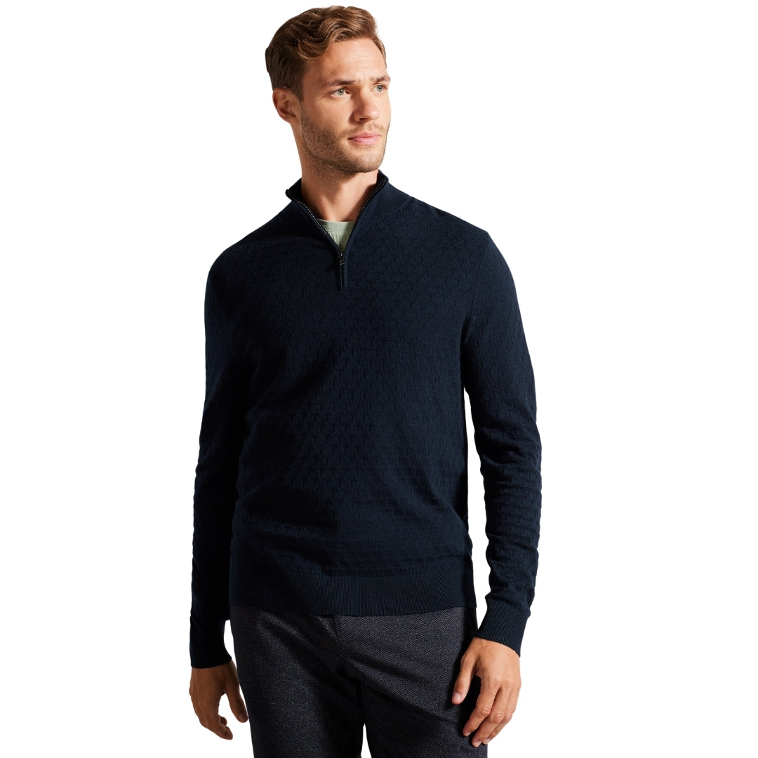 Ted Baker MMK KURNLE Ls T Stitch Knitted Half Zip 6