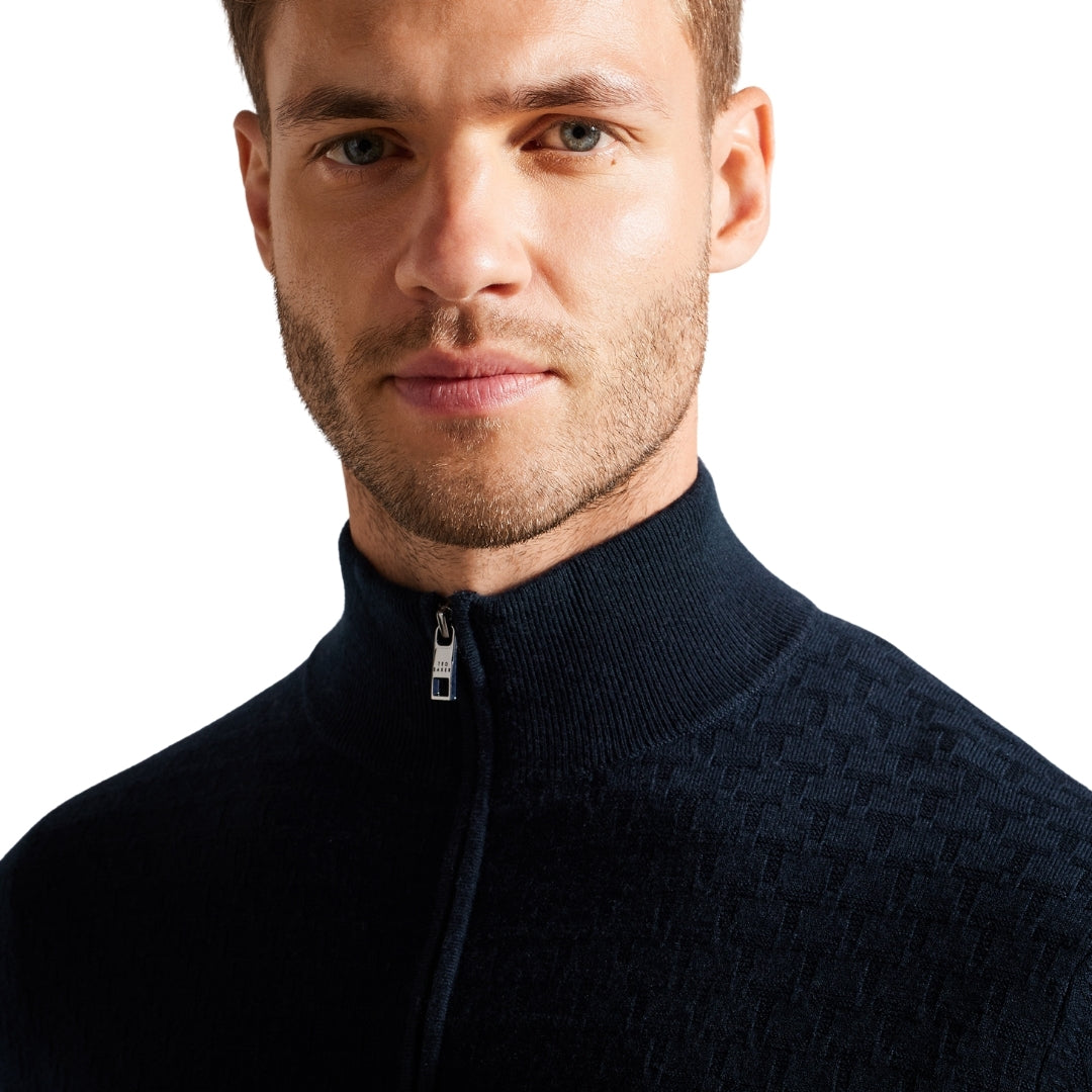 Ted Baker MMK KURNLE Ls T Stitch Knitted Half Zip 6