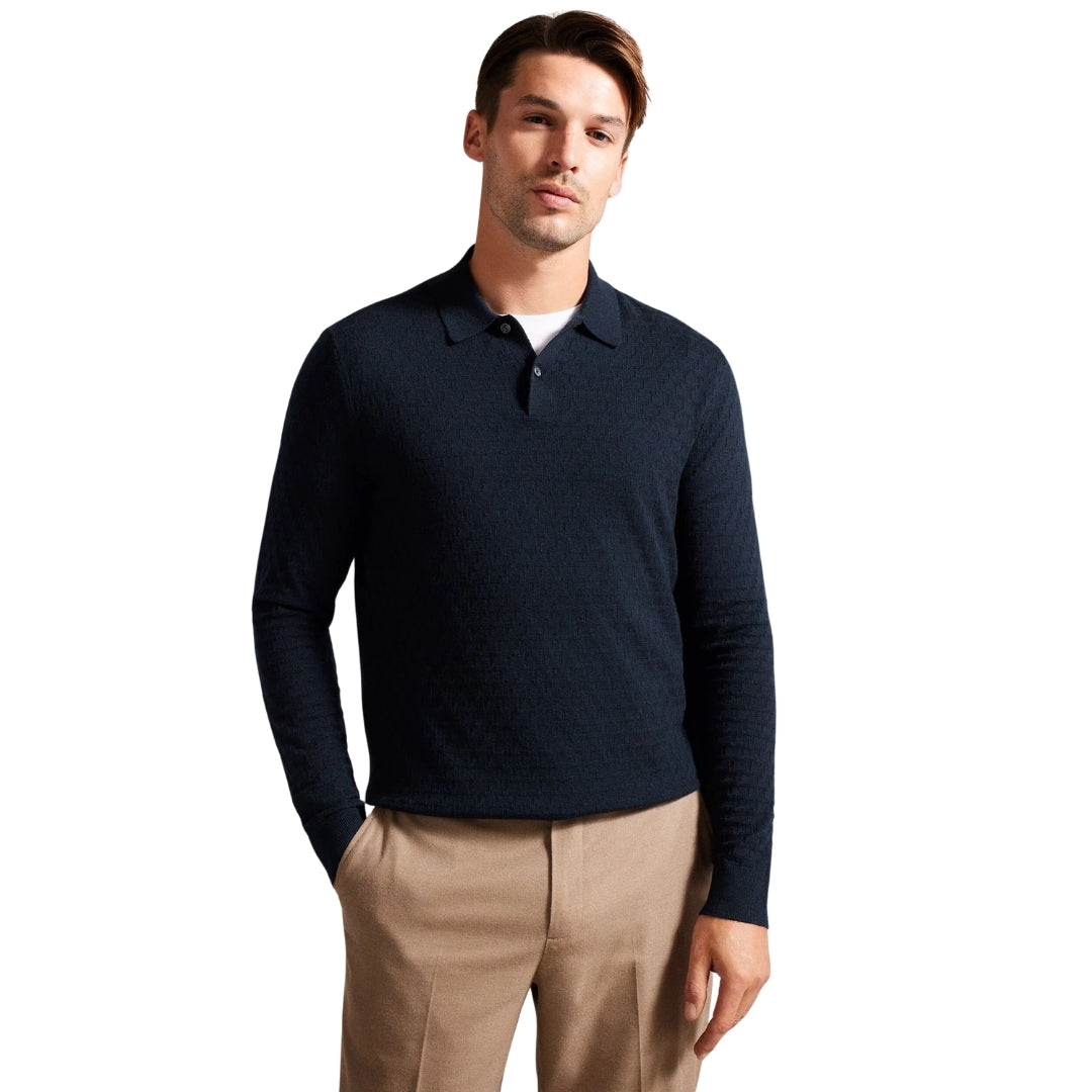 Ted Baker MMK MORAR Ls T Stitch Knitted Polo 5