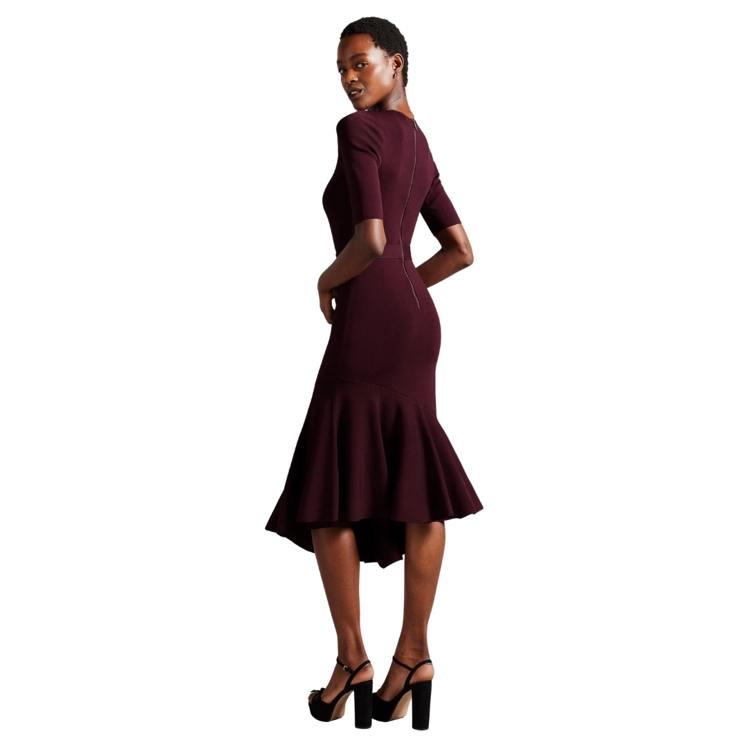 Ted Baker WMD SAMALEE Knitted Flippy Skirt Midi Dr 5
