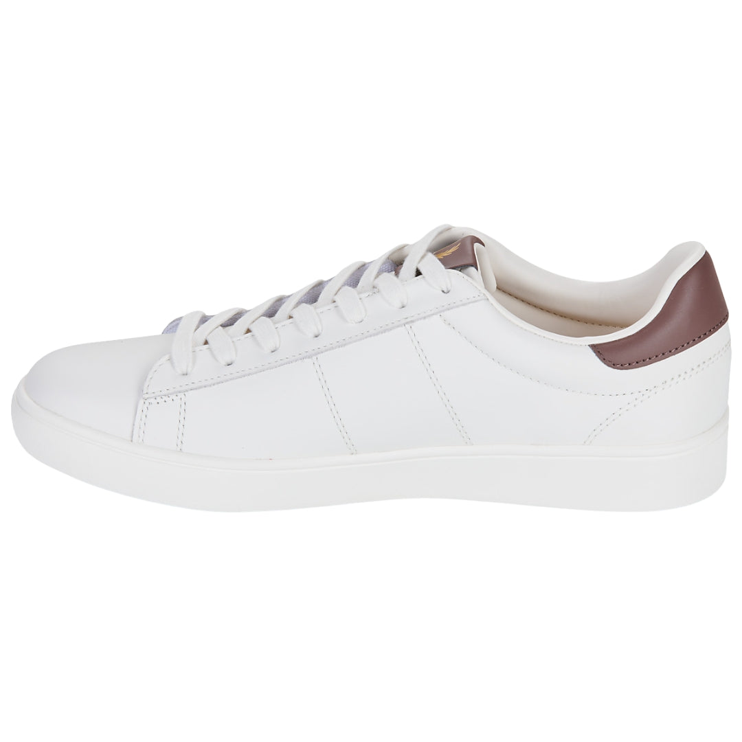 Fred Perry Spencer Leather Snow White Trainers UK 6.5
