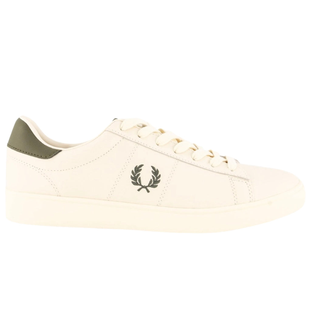 Fred Perry Spencer Leather Ecru Trainers UK 7