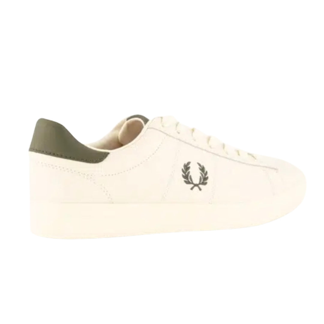 Fred Perry Spencer Leather Ecru Trainers UK 7