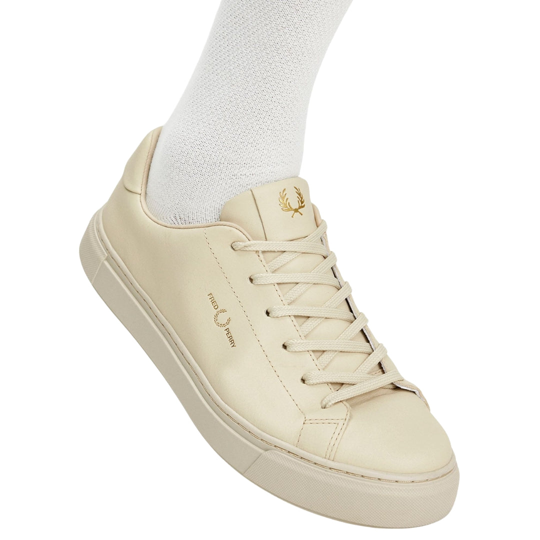 Fred Perry B71 Leather Oatmeal Trainers UK 6.5