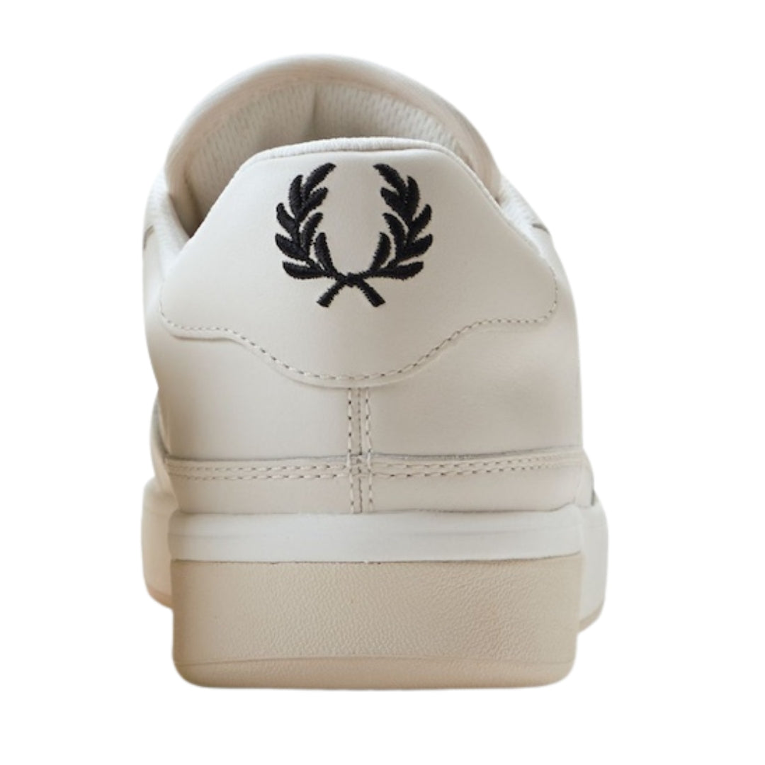 Fred Perry B300 Textured Leather Porcelain Trainers UK 6