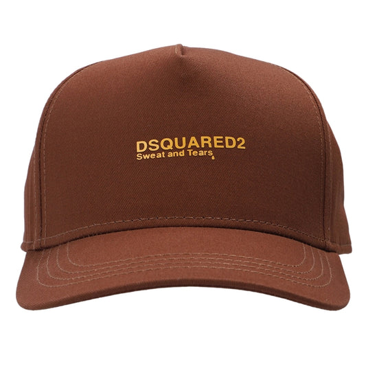Dsquared2 Sweat and Tears Logo Brown Cap