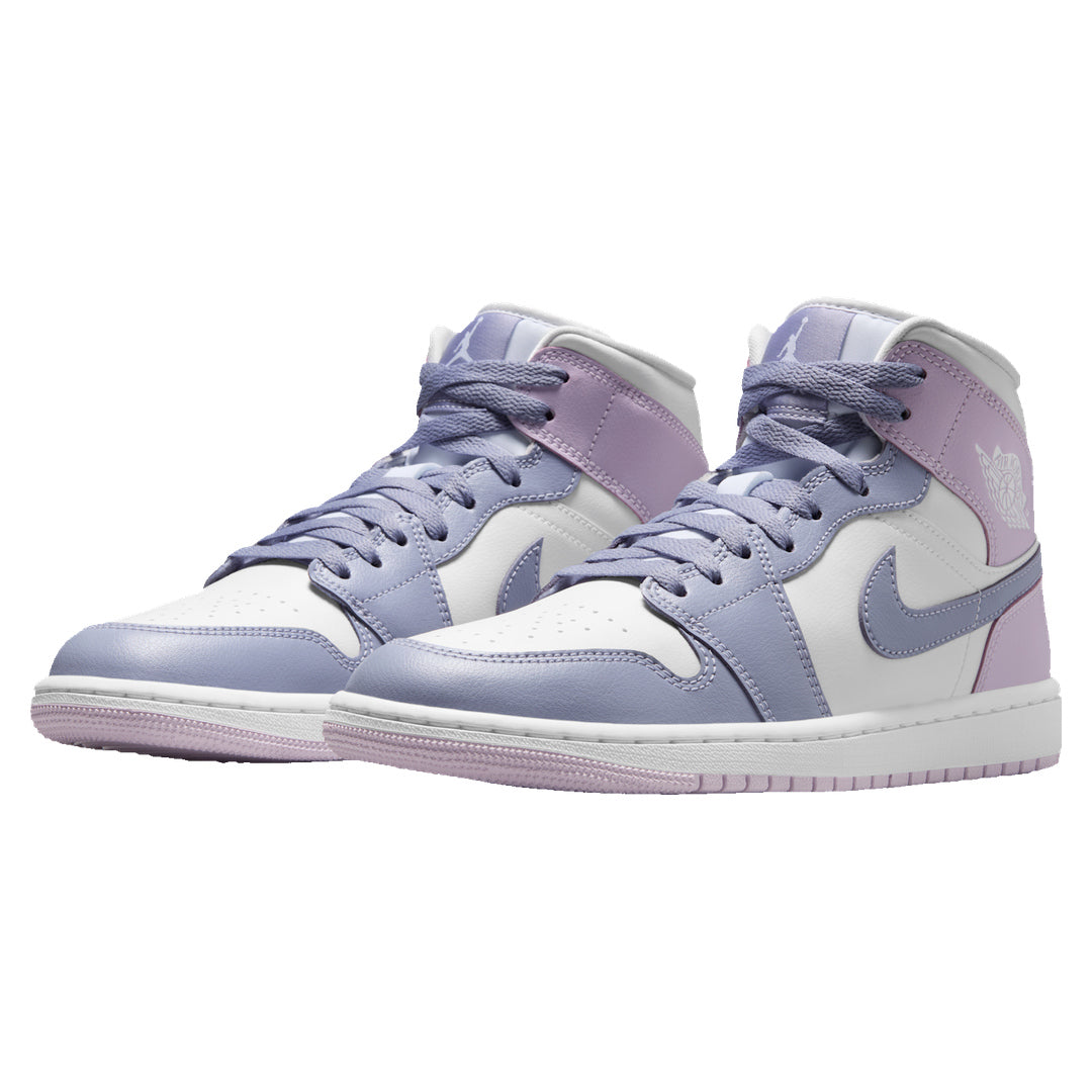 Nike Air Jordan 1 Mid Indigo Haze Doll White Trainers UK 4