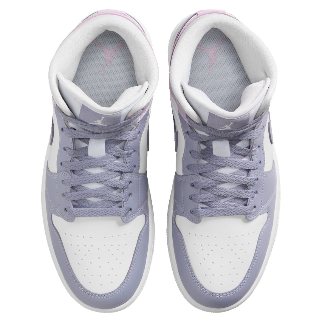 Nike Air Jordan 1 Mid Indigo Haze Doll White Trainers UK 4