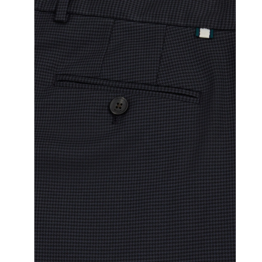 Ted Baker Brunit Slim Houndstooth Navy Trousers
