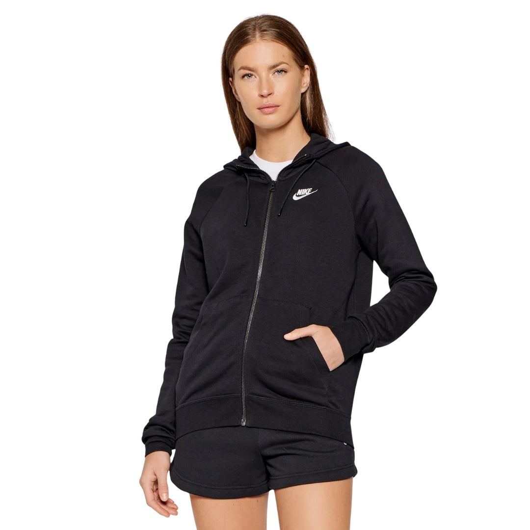 Nike Essentials Full Zip Fleece Black Hoodie XS