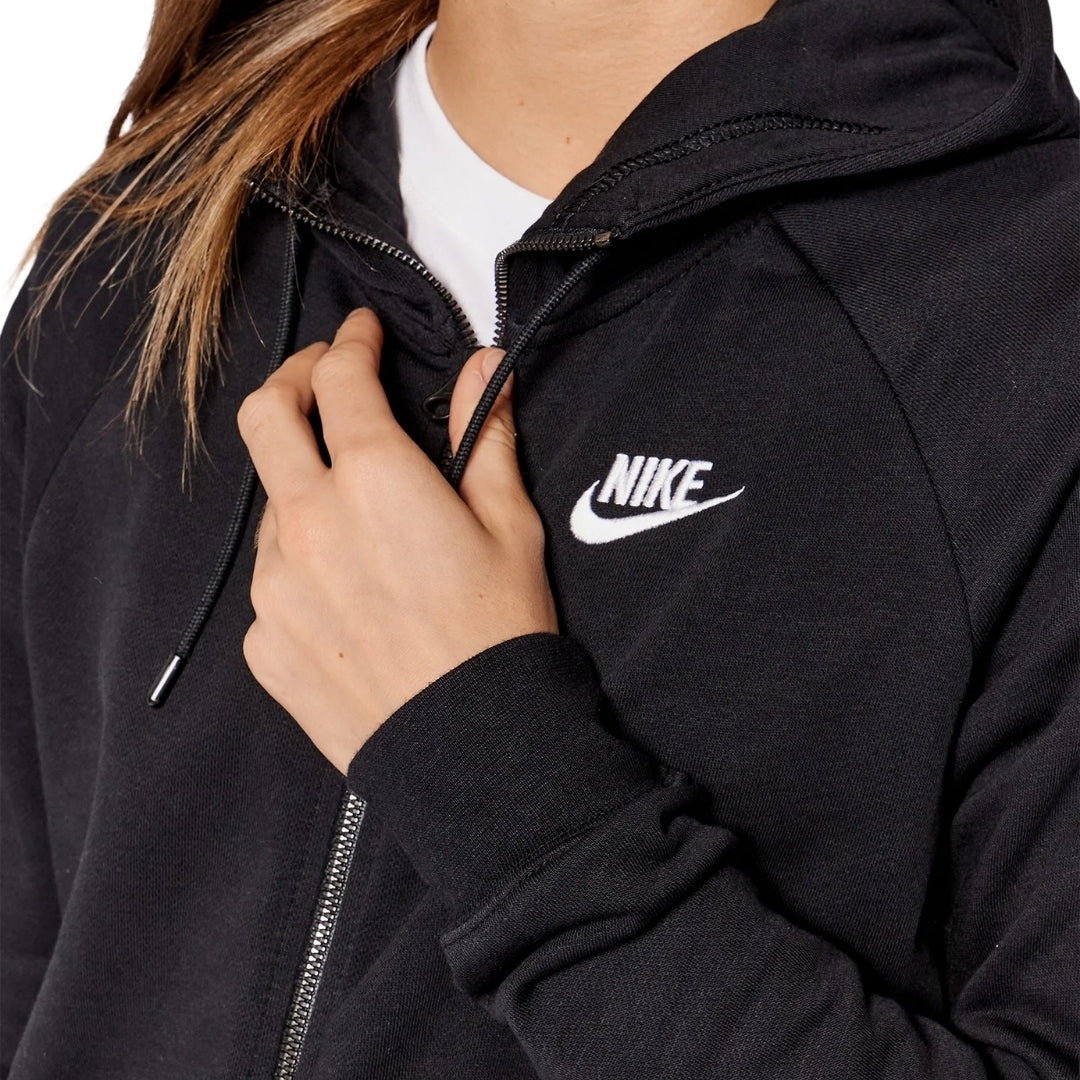 Nike Essentials Full Zip Fleece Black Hoodie XS