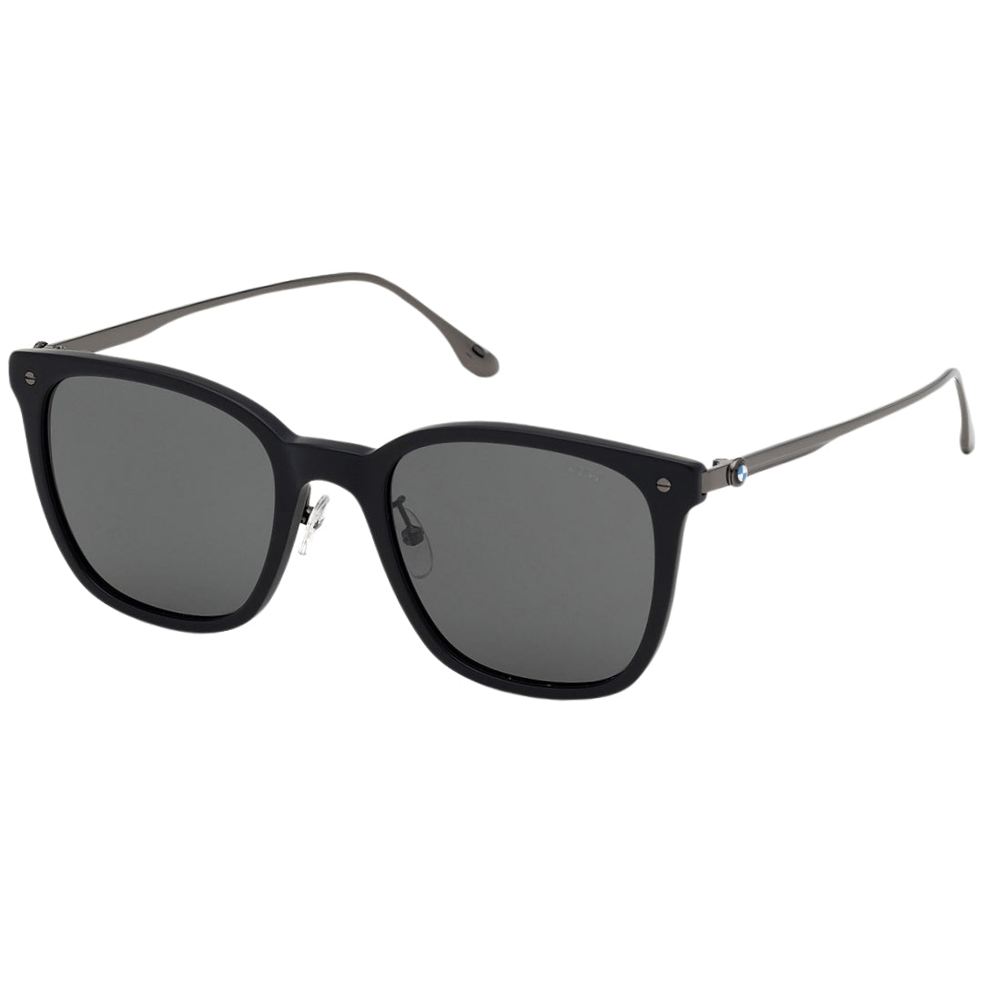 BMW Matte Black Framed Smoke Polarised Lensed Sunglasses