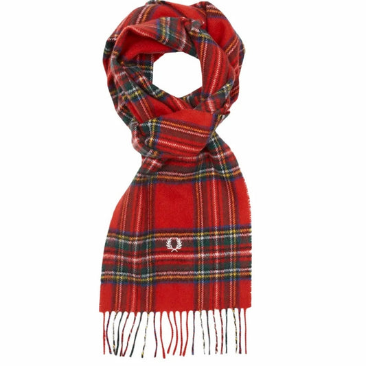Fred Perry Royal Stewart Red Tartan Scarf