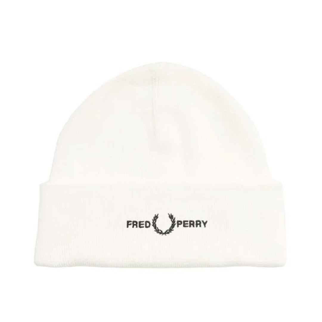 Fred Perry Embroidered Snow White Beanie 1SZ
