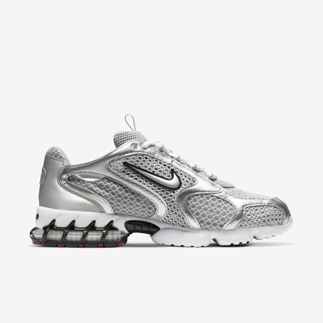Nike Air Zoom Spiridon Cage 2 Metallic Silver Trainers UK 7