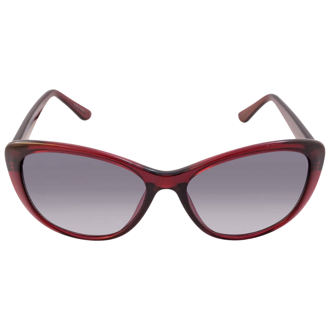 Calvin Klein Milky Burgundy Framed Grey Gradient Lensed Sunglasses