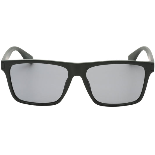 Calvin Klein Solid Smoke Lens Matte Cargo Black Sunglasses One Size