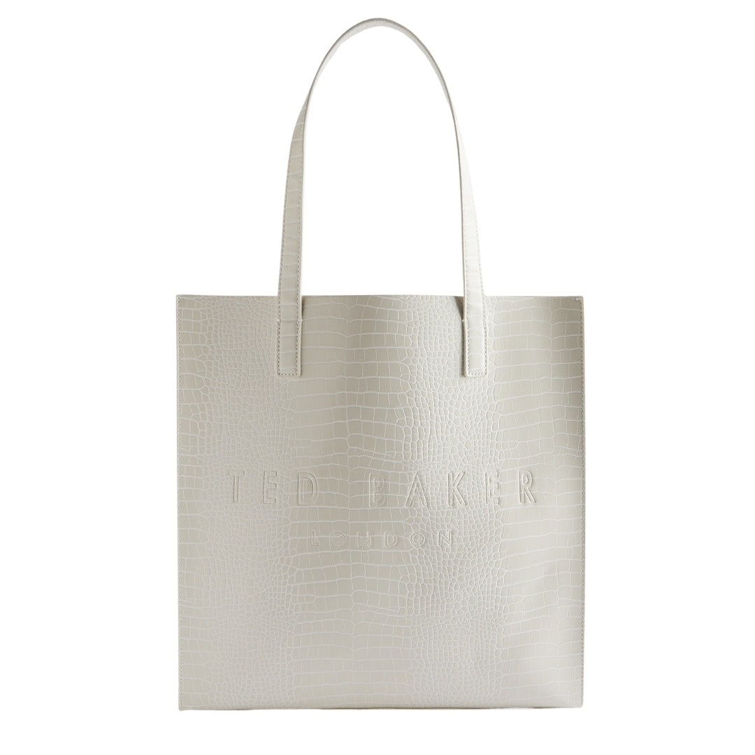 Ted Baker Croccon Croc Effect Large Icon Nude Tote Bag
