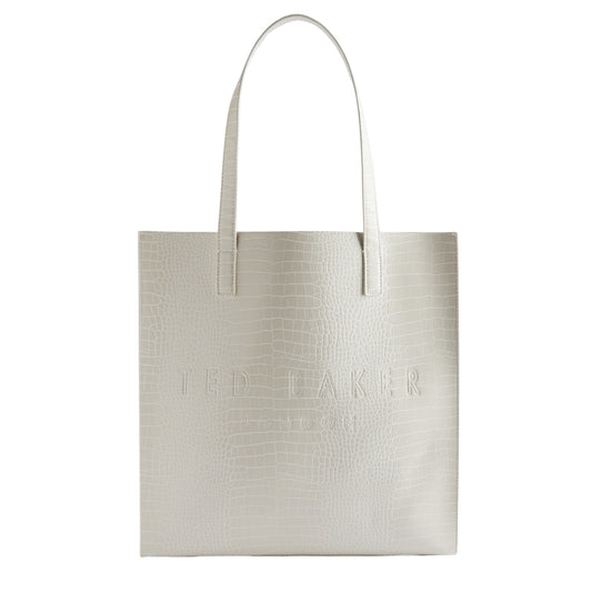 Ted Baker Croccon Croc Effect Large Icon Nude Tote Bag