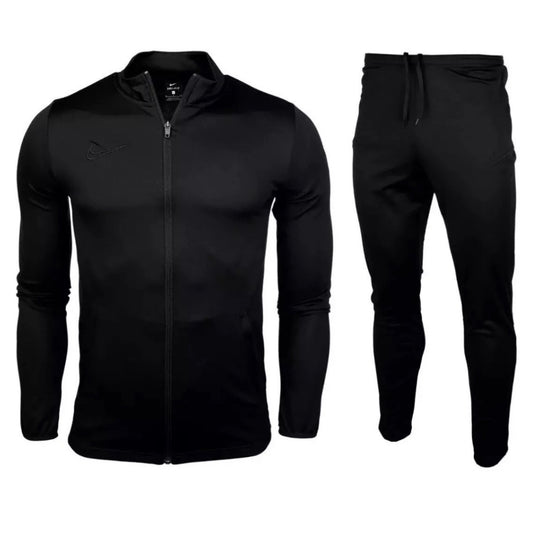 Nike All Black Zip Up Tracksuit Set