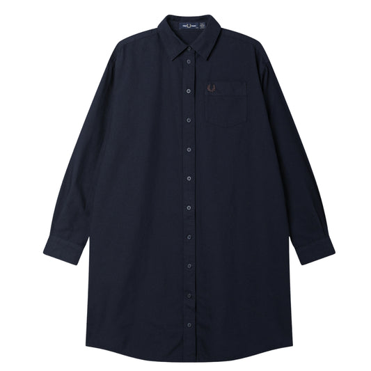 Fred Perry Button Through Shirt Navy Dress 8