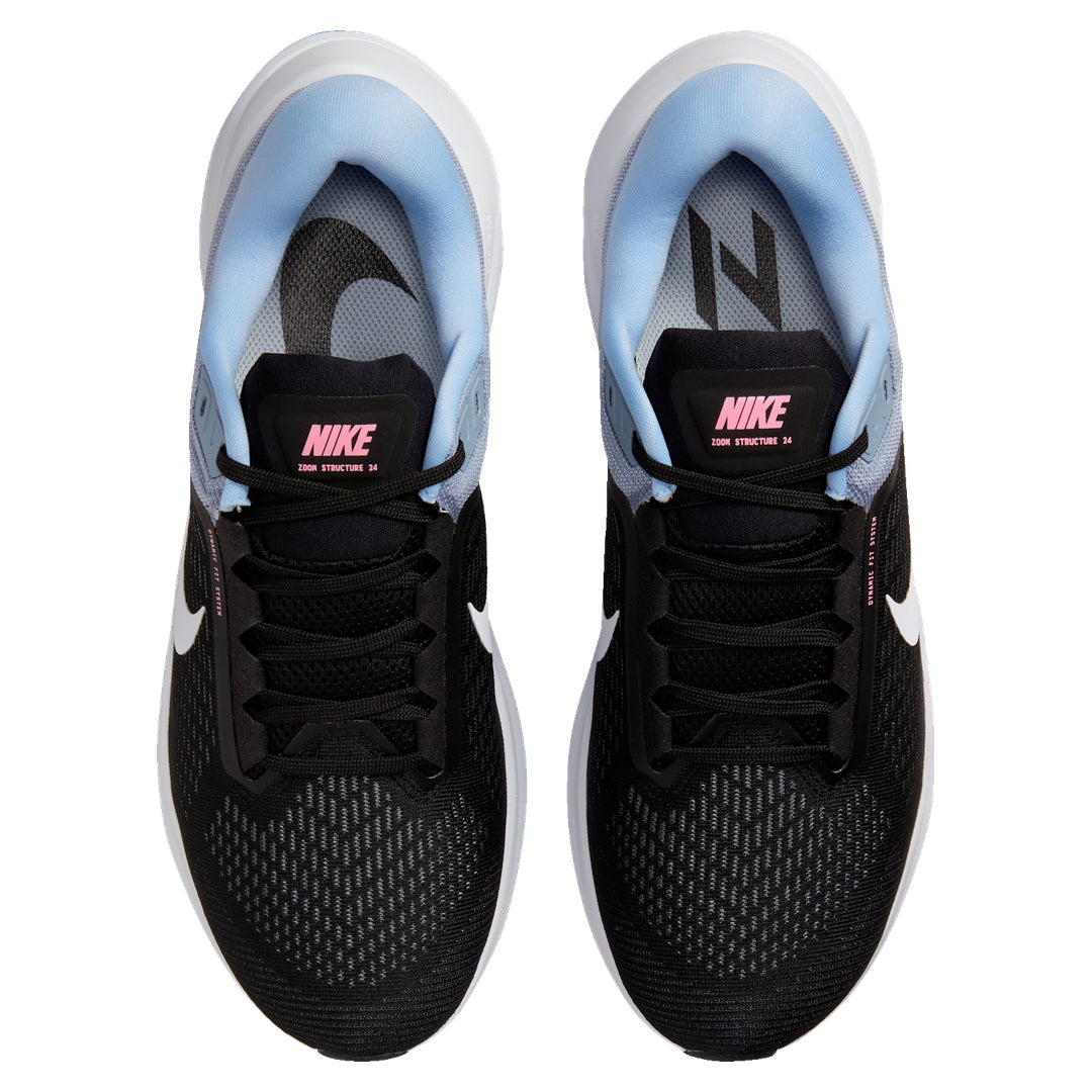 Nike Air Zoom Structure 24 Black Trainers UK 8