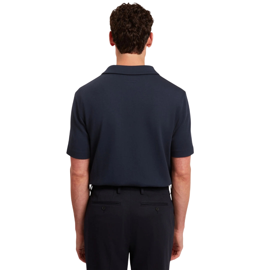 Ted Baker Danlibe Argyle Button Through Navy Jersey Shirt