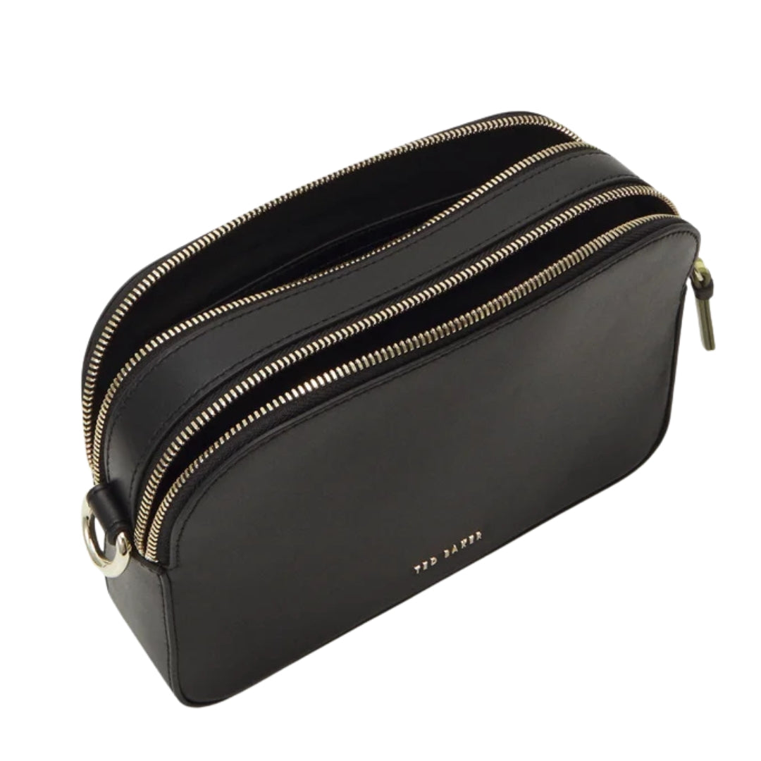 Ted Baker Darcelo Branded Webbing Black Leather Camera Bag