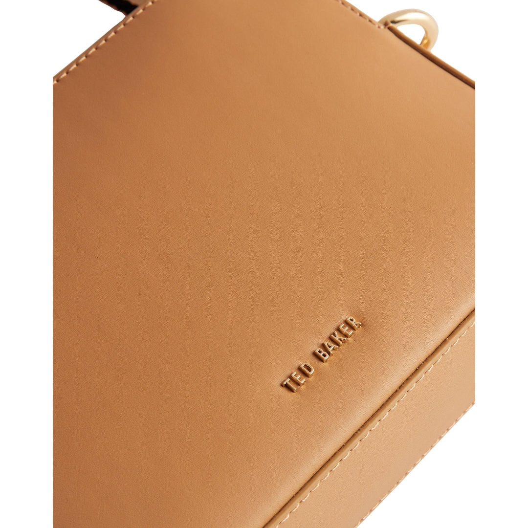 Ted Baker Darcelo Branded Webbing Leather Taupe Camera Bag