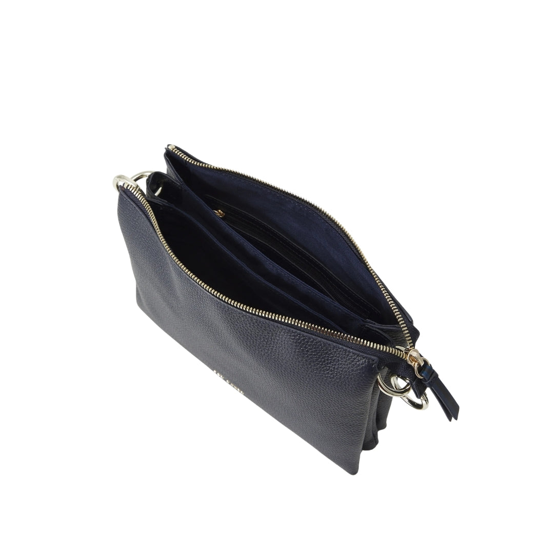 Ted Baker Darceyy Branded Webbing Leather Dark Blue Crossbody Bag