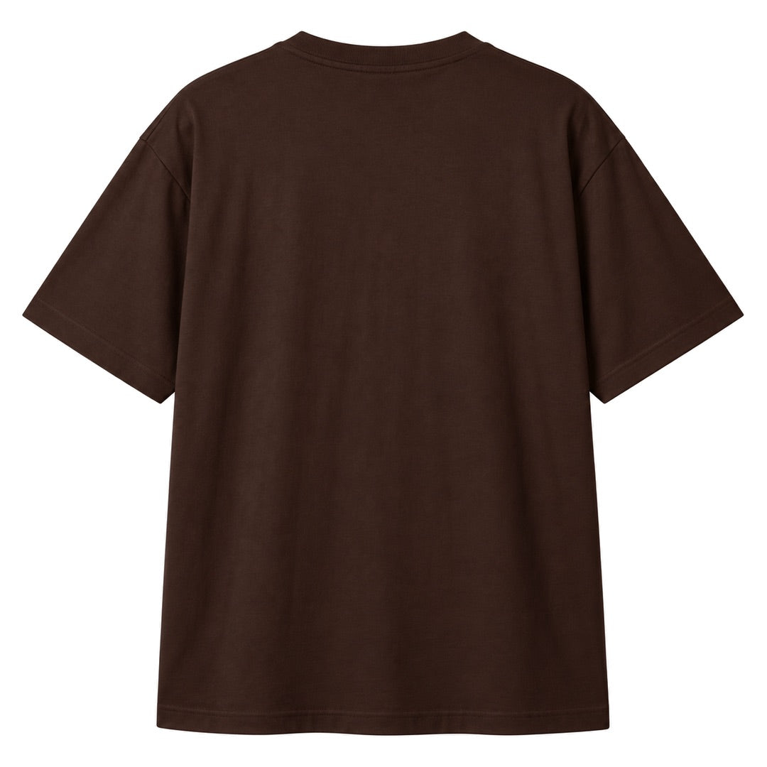 By Lanvin Embroidered Central Logo Dark Brown T-Shirt XS