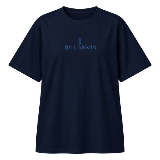 By Lanvin Embroidered Central Logo Blue T-Shirt XS