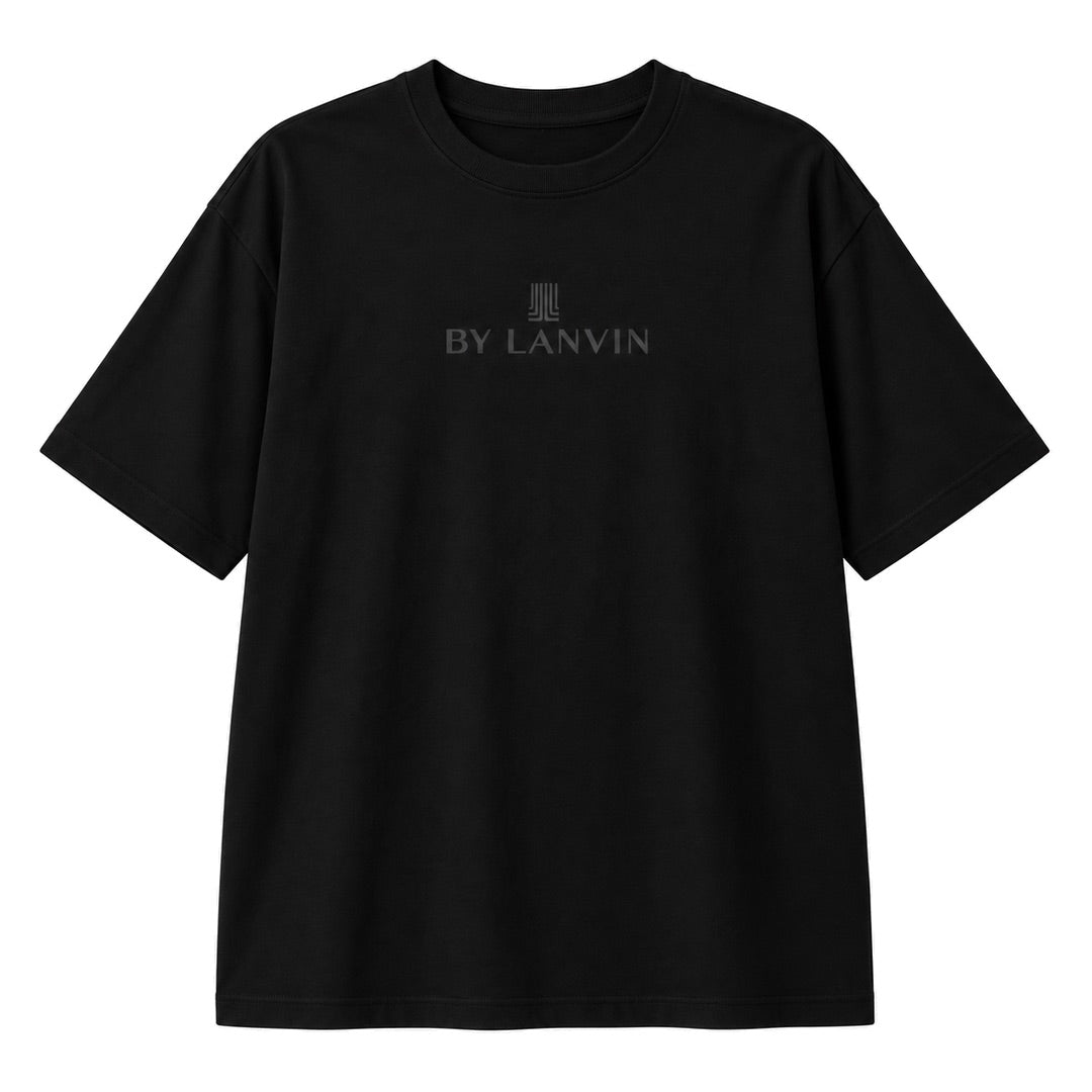 By Lanvin Embroidered Central Logo Black T-Shirt XS