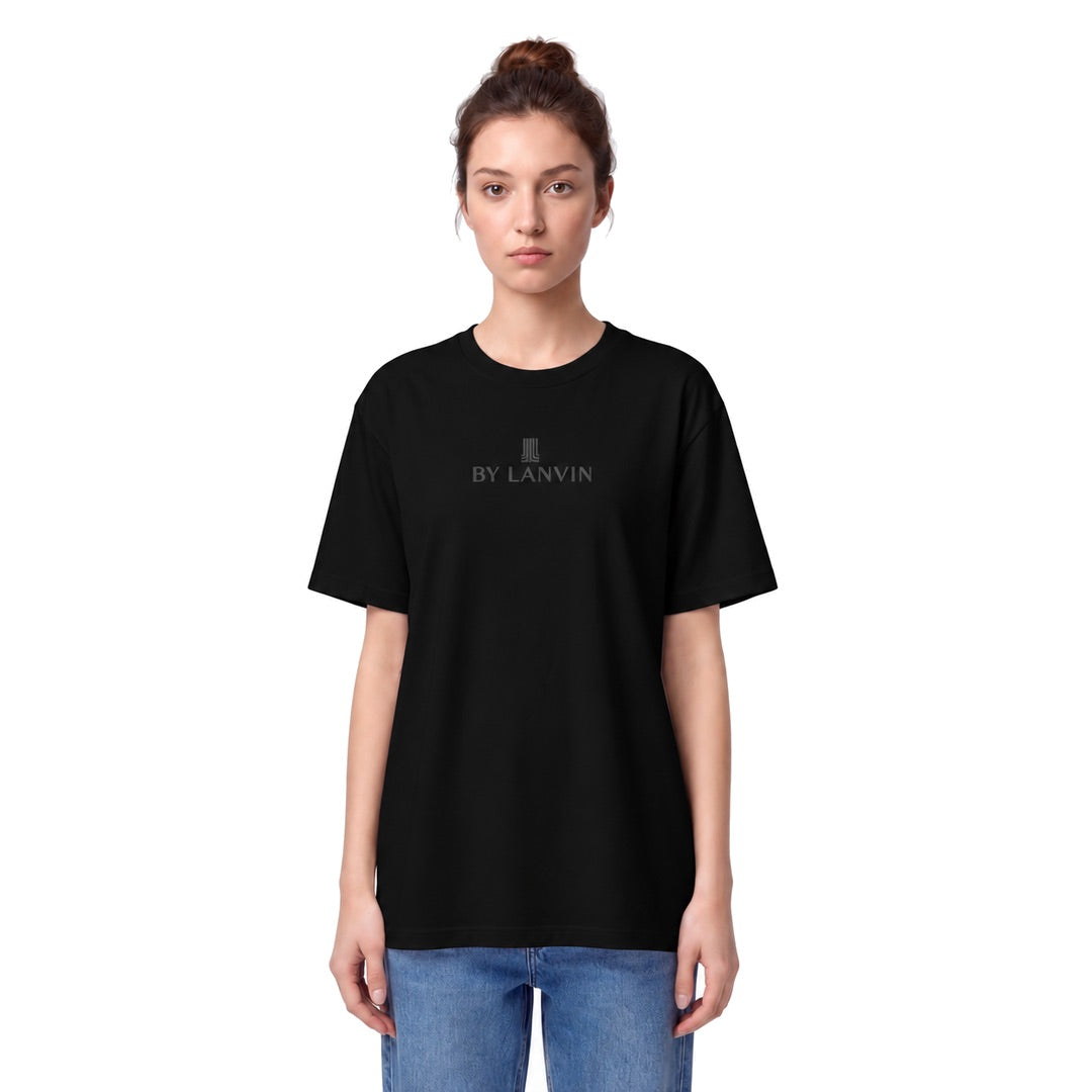 By Lanvin Embroidered Central Logo Black T-Shirt XS