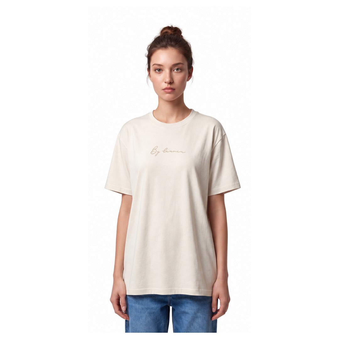 By Lanvin Signature Logo Beige T-Shirt XS