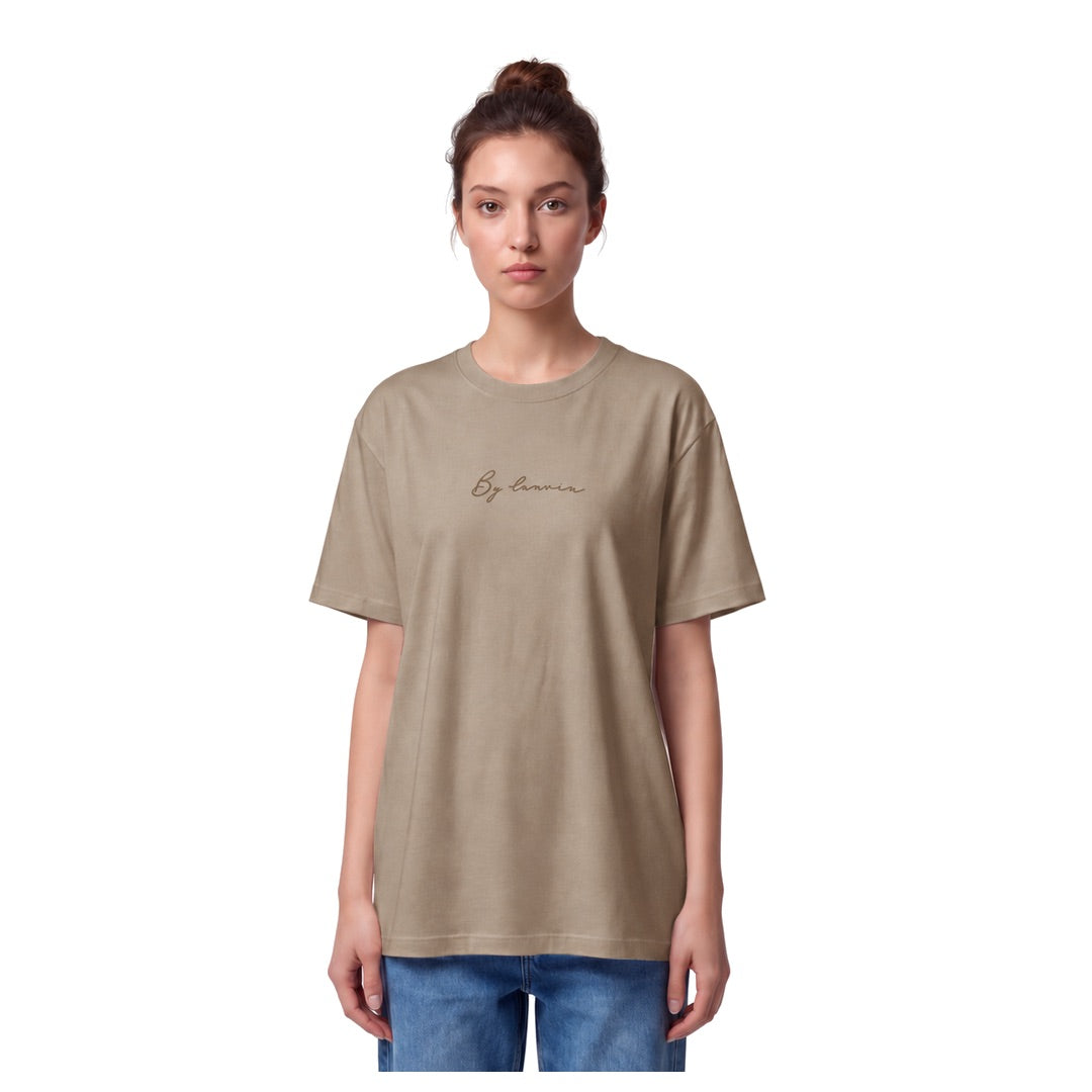 By Lanvin Signature Logo Taupe T-Shirt XS