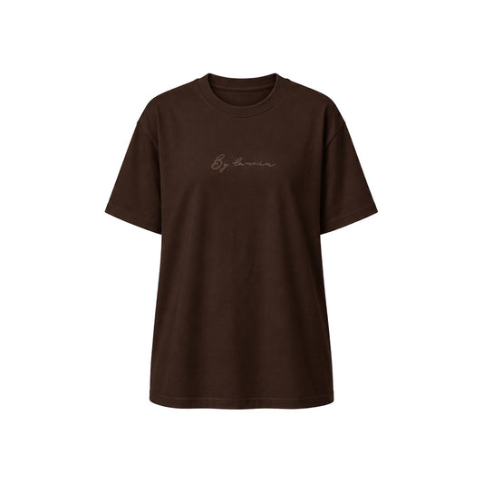 By Lanvin Signature Logo Dark Brown T-Shirt XS