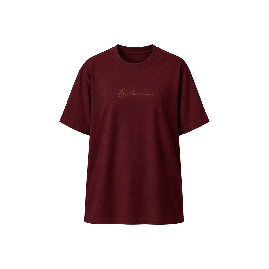 By Lanvin Signature Logo Burgundy T-Shirt XS