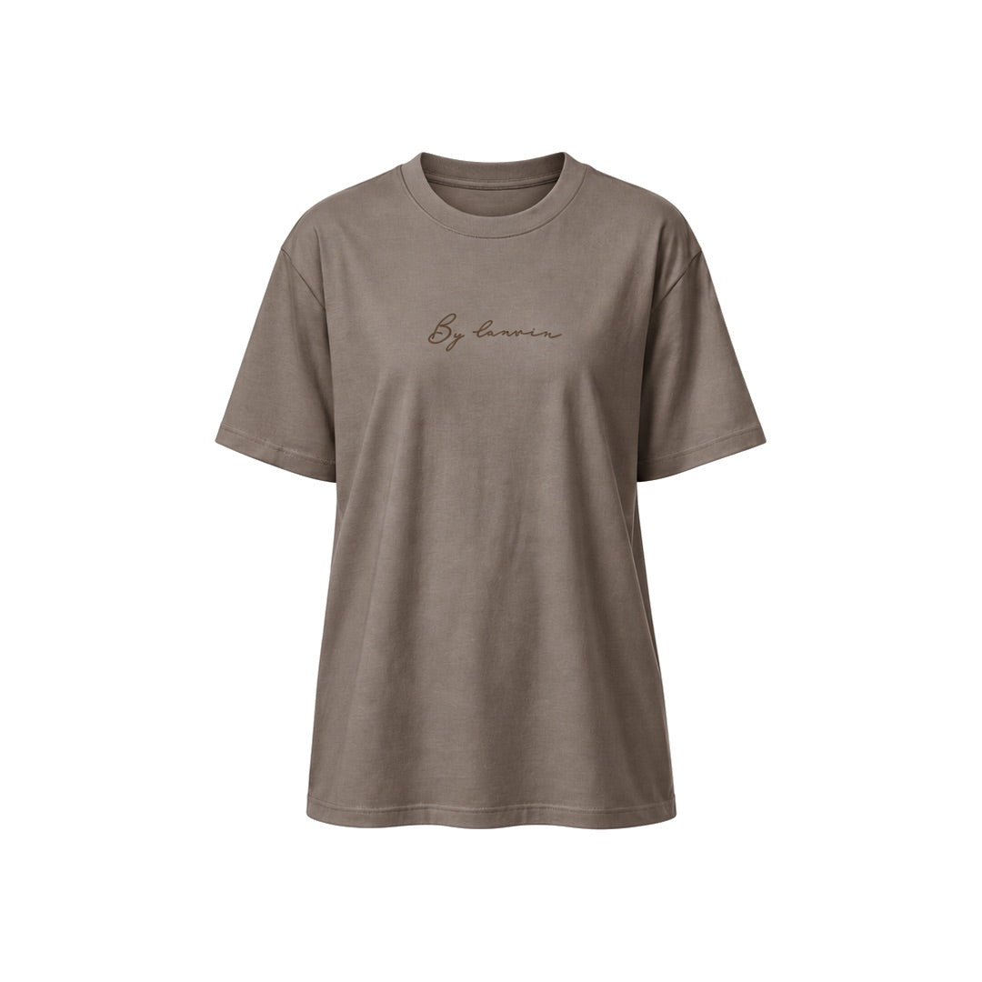 By Lanvin Signature Logo Brown T-Shirt XS
