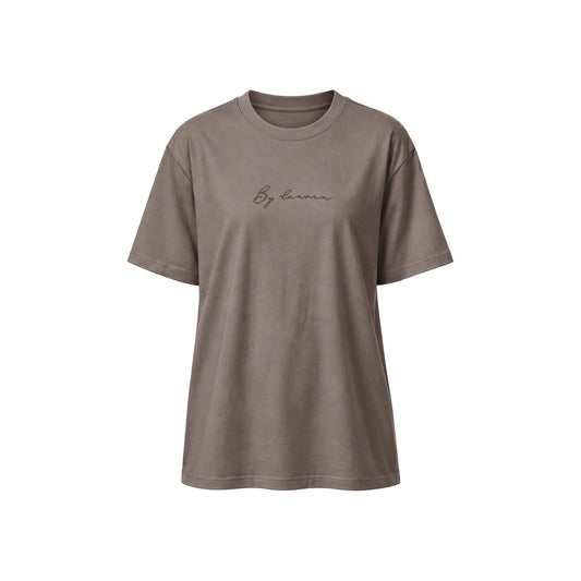 By Lanvin Signature Logo Brown T-Shirt XS