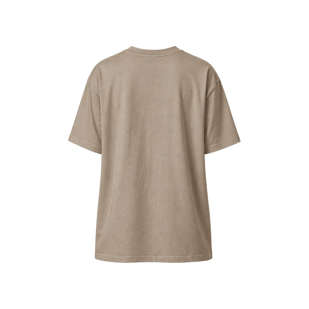 By Lanvin Printed Central Logo Taupe T-Shirt XS
